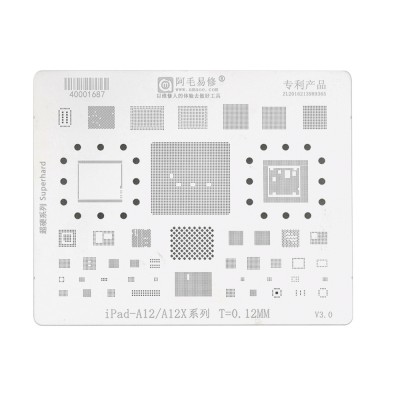 AMAOE BGA Reballing Stencil With CPU Position for iPad A12 / A12X Series