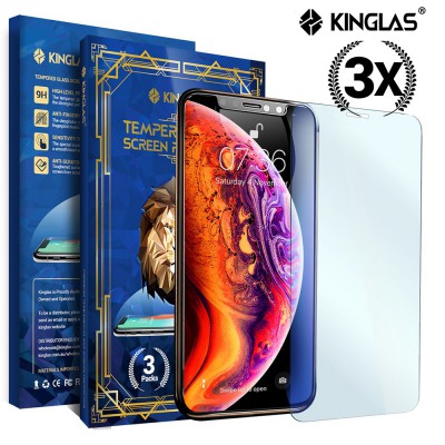 Kinglas 3 PCS 2.5D Standard Tempered Glass Screen Protector for iPhone X / XS / 11 Pro