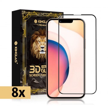 Kinglas 8 Packs Full Coverage Tempered Glass Screen Protector For iPhone 14 Pro