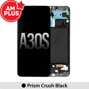 Samsung Galaxy A30s A307F AMPLUS LCD Screen Replacement Digitizer with Frame-Black (No Fingerprint Function)