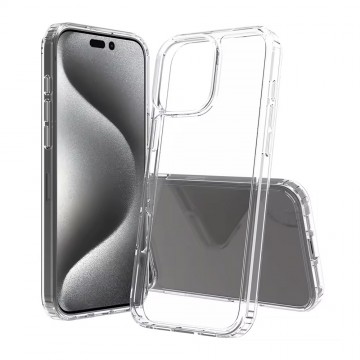 iPhone 16 Pro Max High Quality Acrylic + TPU Hybrid Transparent Case Cover 