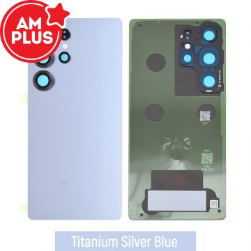 AMPLUS Rear Cover Glass for Samsung Galaxy S25 Ultra S938B-Titanium Silver Blue