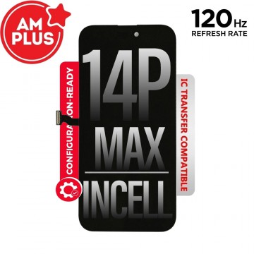 AMPLUS Diagnosable Incell LCD Assembly for iPhone 14 Pro Max Screen Replacement (120HZ, Compatible for IC chip transfer)