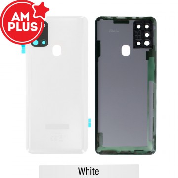 AMPLUS Rear Cover Glass For Samsung Galaxy A21S A217F-White