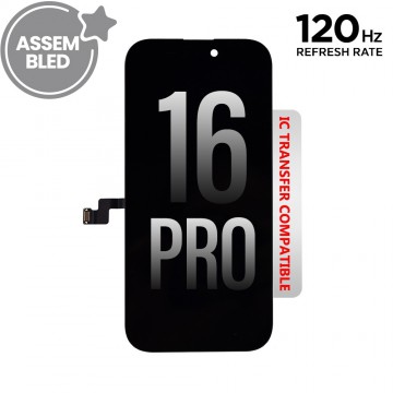 ASSEMBLED OLED Screen Replacement for iPhone 16 Pro (120HZ, Compatible for IC chip transfer)