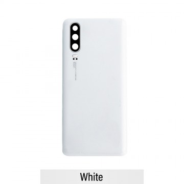 Rear Cover Glass with Camera Lens for Huawei P30-White