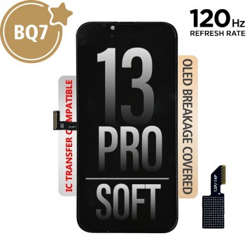 BQ7 Soft OLED Assembly for iPhone 13 Pro Screen Replacement (120HZ, Compatible for IC chip transfer)