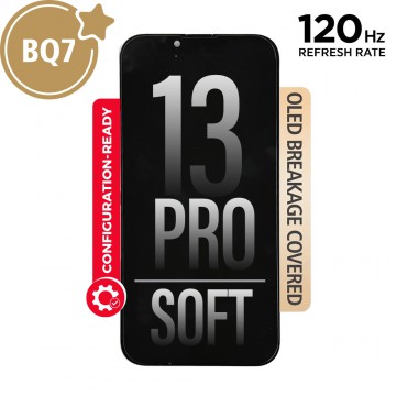 BQ7 Diagnosable Soft OLED Assembly for iPhone 13 Pro Screen Replacement (120HZ, Configuration Ready)