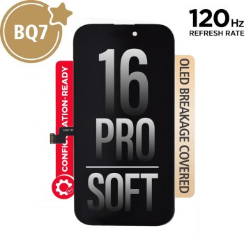 BQ7 Diagnosable Soft OLED Assembly for iPhone 16 Pro Screen Replacement (120HZ, Configuration Ready)