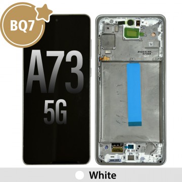 BQ7 OLED Assembly Replacement with Frame for Samsung Galaxy A73 5G A736B -White (As the same as service pack, but not from official Samsung)
