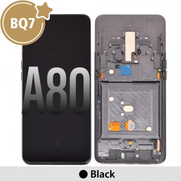 BQ7 OLED Assembly Replacement with Frame for Samsung Galaxy A80 5G A805B / A805F-Black (As the same as service pack, but not from official Samsung)