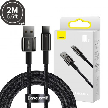 Baseus Tungsten Gold Fast Charging Data Cable USB to Type-C 100W 2m