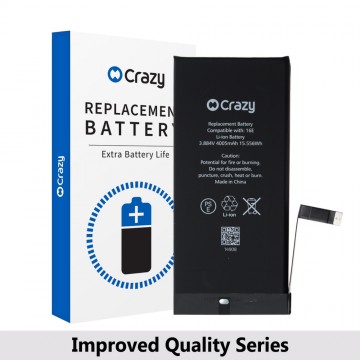 Crazy Improved Quality-iPhone 16E / 17E Replacement Battery with Adhesive Strips 4005mAh (TI CHIP: 27546) (Cheapest Price)