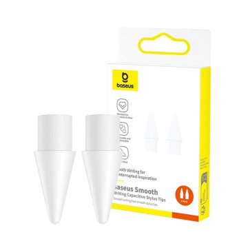 Baseus Smooth Writing Capacitive Stylus Tips Moon White (2pcs)