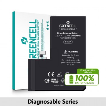 Greencell Diagnosable iPhone 13 Pro Replacement Battery with Adhesive Strips 3095mAh (Configuration Ready)
