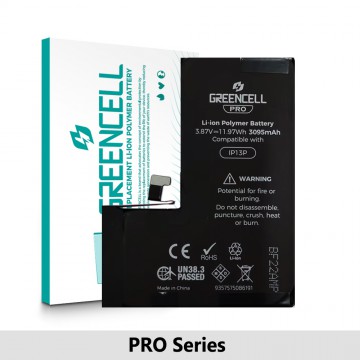 Greencell PRO Series- iPhone 13 Pro Replacement Battery with Adhesive Strips 3095mAh (TI chip -27546-A3 IC & Original Cell)