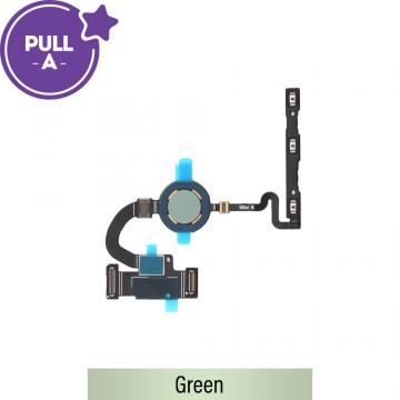 Fingerprint Reader with Power and Volume Button Flex Cable for Google Pixel 5 (PULL-A)-Green