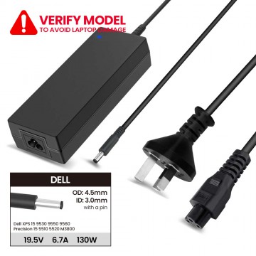 Laptop Power Adapter DL1301954530 For Dell XPS 15 9530 9550 9560 Precision 15 5510 5520 M3800 (With Pin Inside)