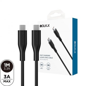 iQuick PVC USB-C to USB-C Fast Charging Cable 1M for iPhone 15 / 16 / 17 Series