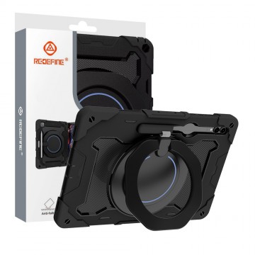 Armor Shockproof Handle Ring Rotation Case Cover for Samsung Galaxy Tab S8 Ultra X900 / S9 Ultra X910 / S10 Ultra X920