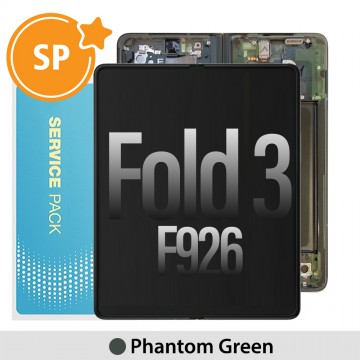 Samsung Galaxy Z Fold 3 5G F926B OLED Screen Replacement with Frame Without Battery GH82-26283B (Service Pack)-Phantom Green