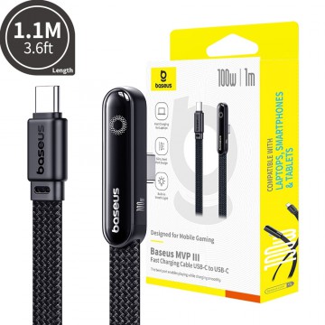 Baseus MVP 3 Fast Charging Cable USB-C to USB-C 100W 1M for 15 / 16 / 17 Series