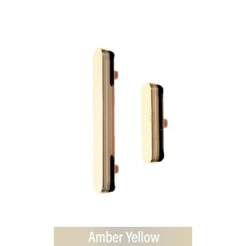 Power Button and Volume Button Side Button for Samsung Galaxy S24 S921B / S24 Plus S926B-Amber Yellow