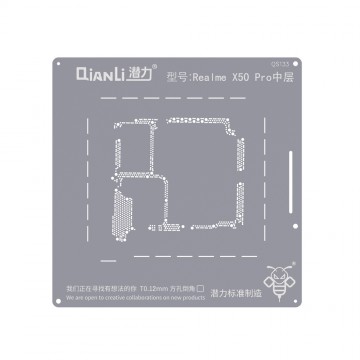 QianLi Bumblebee BGA Reballing Stencil Middle Layered (QS133) for Realme X50 Pro
