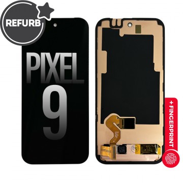 FULL ORIGINAL OLED Screen Digitizer with Bezel Frame and Fingerprint Sensor for Google Pixel 9-Black