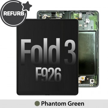 OLED Screen Replacement with Frame for Samsung Galaxy Z Fold3 5G F926B -Phantom Green (REFURB )