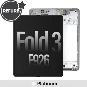 REFURB OLED Screen Replacement with Frame for Samsung Galaxy Z Fold3 5G F926B -Phantom Silver