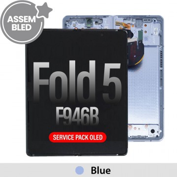 ASSEMBLED OLED Assembly Replacement with Frame for Samsung Galaxy Z Fold5 F946B-Blue (SERVICE PACK SCREEN BUT REFURBISH FRAME ASSEMBLED BY CRAZY)