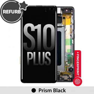 REFURB OLED Screen Replacement with Frame for Samsung Galaxy S10 Plus G975F-Prism Black
