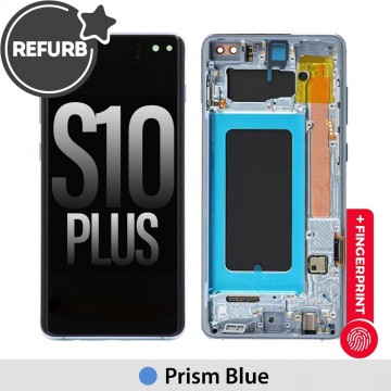 REFURB OLED Screen Replacement with Frame for Samsung Galaxy S10 Plus G975F-Prism Blue