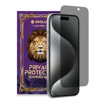 Kinglas Privacy Tempered Glass Screen Protector For iPhone 14 Pro