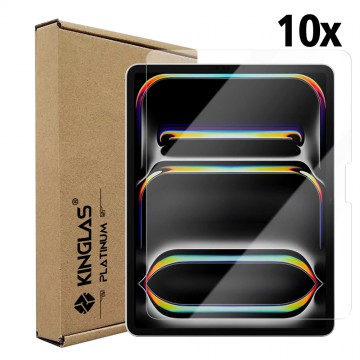 Kinglas 10 Packs Tempered Glass Screen Protector For iPad Pro 13 (2024) (Include Wholesale Package)
