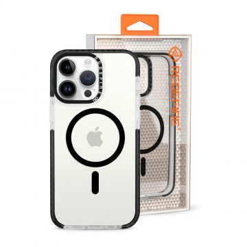 Transparent Candy Color Frame Shockproof Case Cover With Magnetic Ring for iPhone 14 Pro