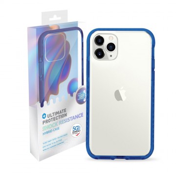 PC Transparent Shockproof Case Cover for iPhone 12 mini (5.4'')-Blue