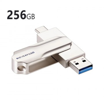 MOVE SPEED 256GB YSULDP 2 in 1 USB Type-C Flash Drive (YSULDP-256G3S)
