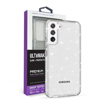 Ultimake Glitter Shockproof Case Cover for Samsung Galaxy S22 Plus